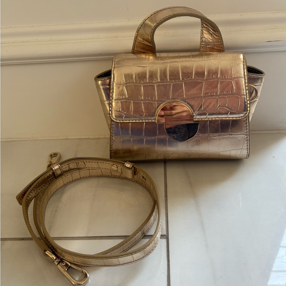 Jason Wu Orbit Croc Embossed Leather Small Satchel